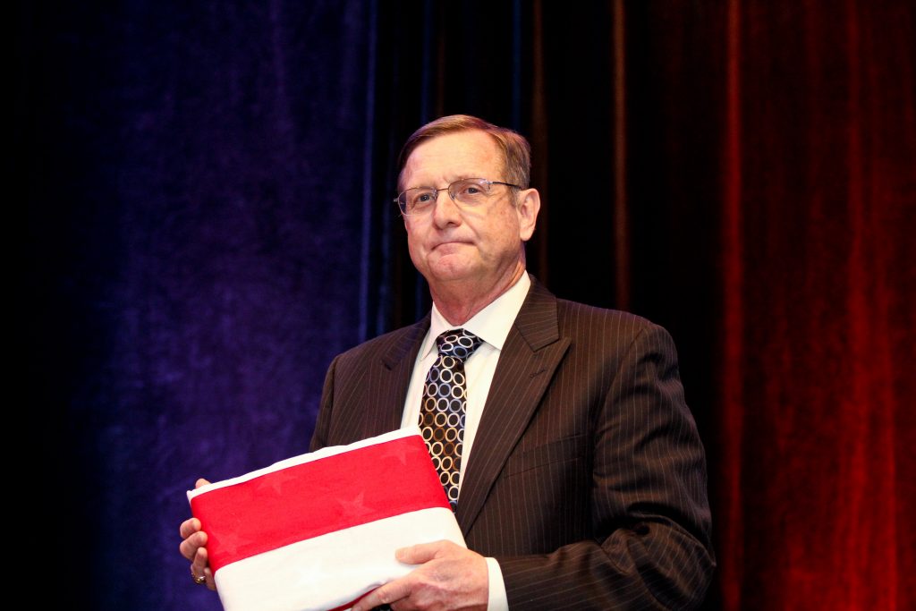 Tom Delaney accepting the new award by the NALP called the Tom Delaney Award for Excellence in Advocacy. PHOTO: Nobile Photo/NALP