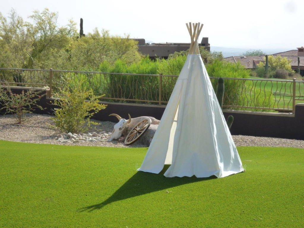 backyard teepee in Arizona