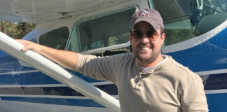 Dave Fairburn with Plane