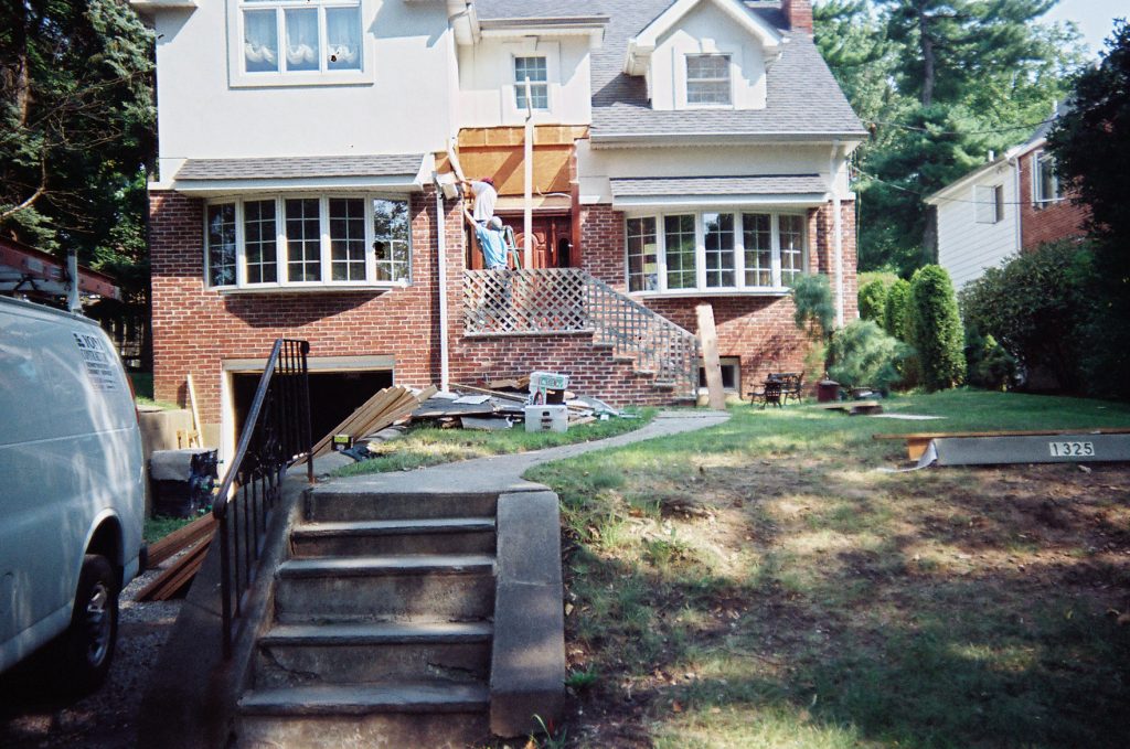 Front yard construction underway Vee’s Botanicals