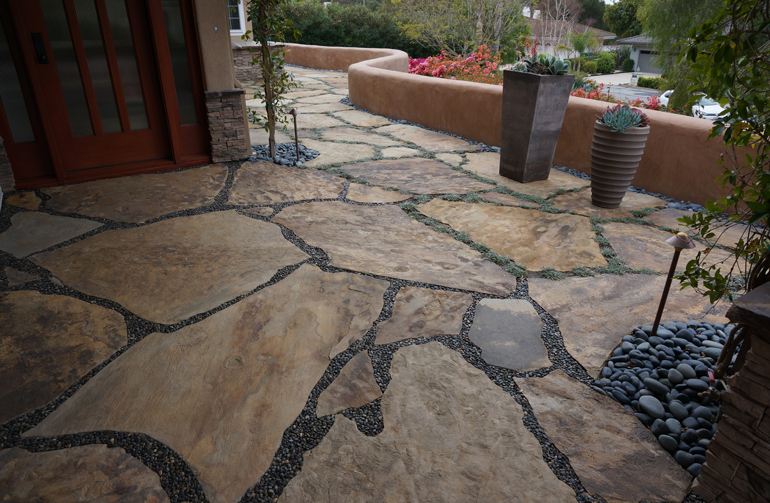 Flagstone walkway