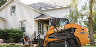 CASE skid steer with attachment