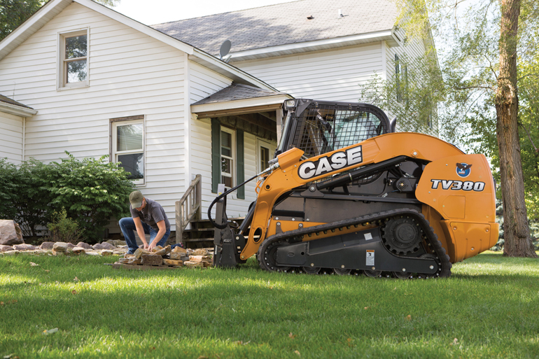 CASE skid steer with attachment