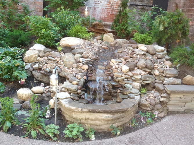Waterfall feature Jacrist Gardening Services
