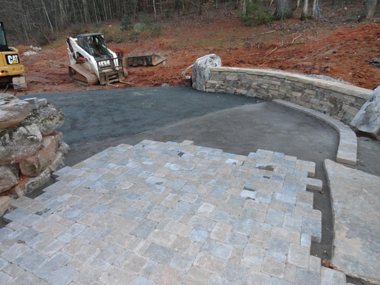 In progress patio