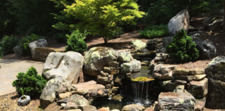 Stone waterfall