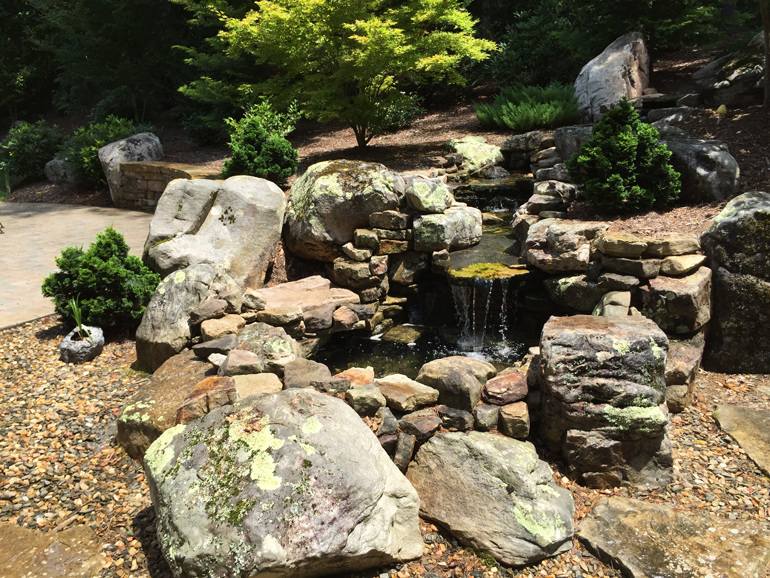 Stone waterfall