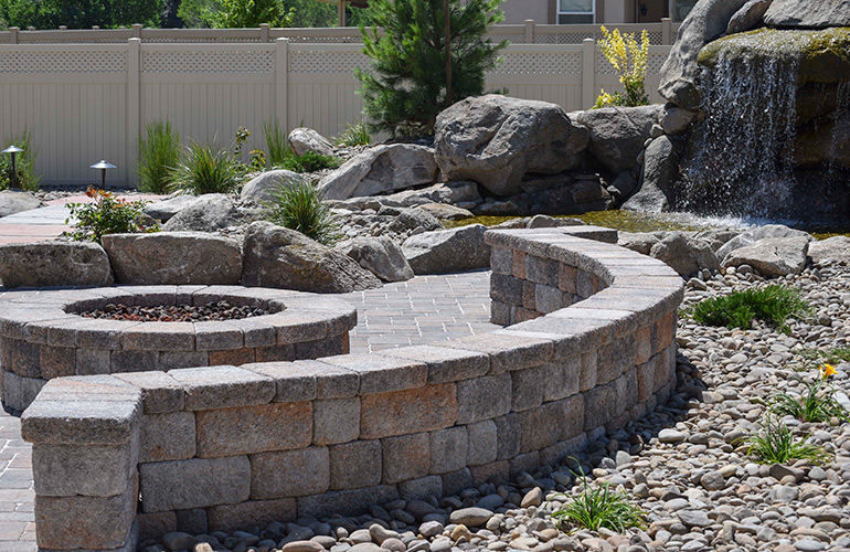 Backyard firepit in Reno, NV