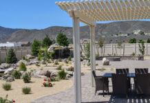 Backyard pergola