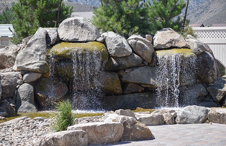 Cohen backyard water feature