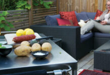 Outdoor Furniture & Grill on patio