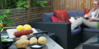 Outdoor Furniture & Grill on patio