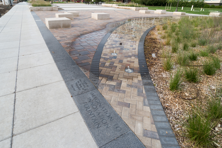 Engraved pavers