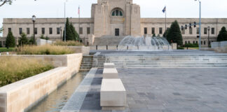 Water features at Centennial Mall