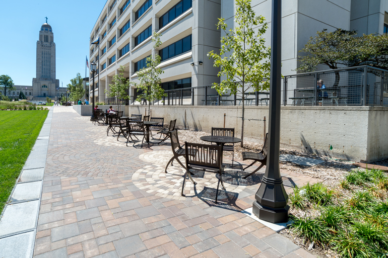 Paver patterns at Centennial Mall