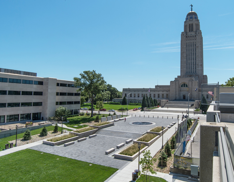 Wide view of Centennial Mall