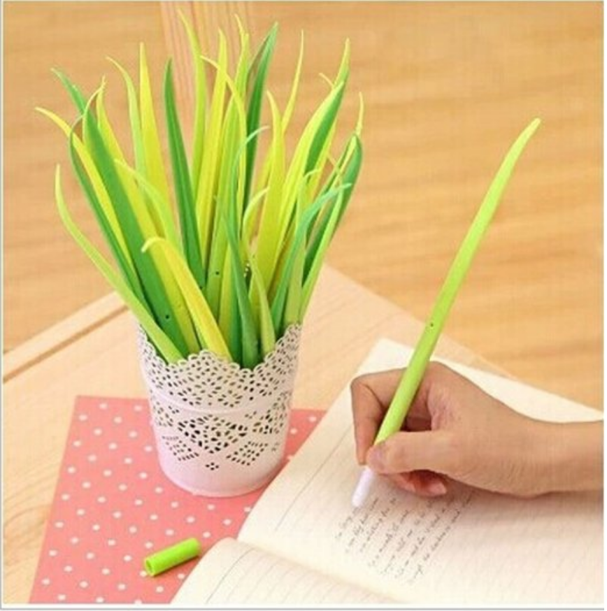 Grass blade pens