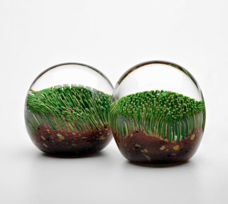 Turf Glass paperweight