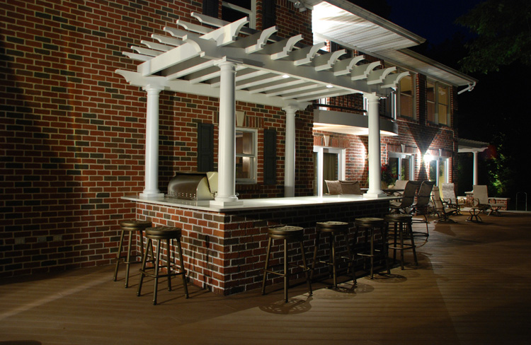Pergola and outdoor kitchen bar