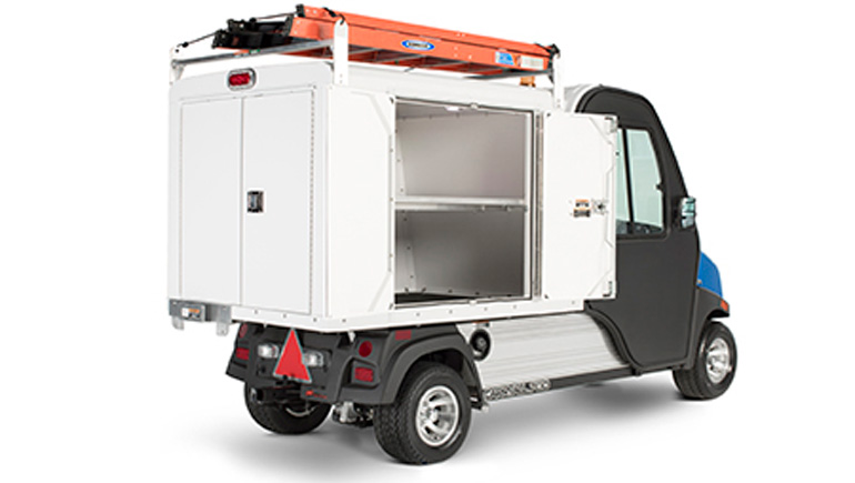 Club Car’s van box for Carryall work utility vehicles