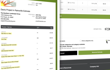 Estimates Tool