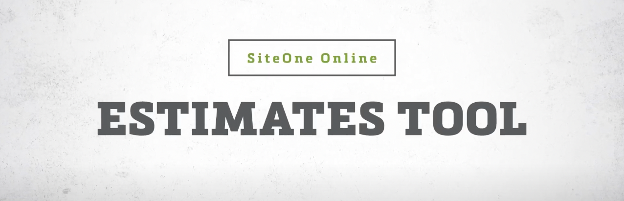 Estimates Tool