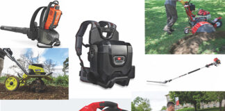 Handheld lawn care and landscaping equipment
