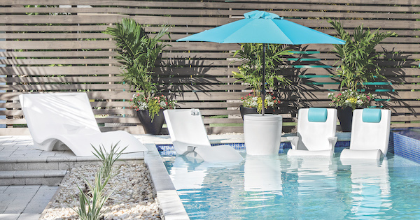 plants patio pool